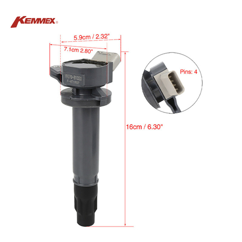 UF772 19070-B1011 Ignition Coil Replacement for Toyota 19070-B1020 19070-BZ031 19070-BZ060